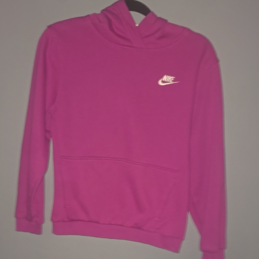 Nike Youth's Sz Lg Fuchsia Pullover Hoodie